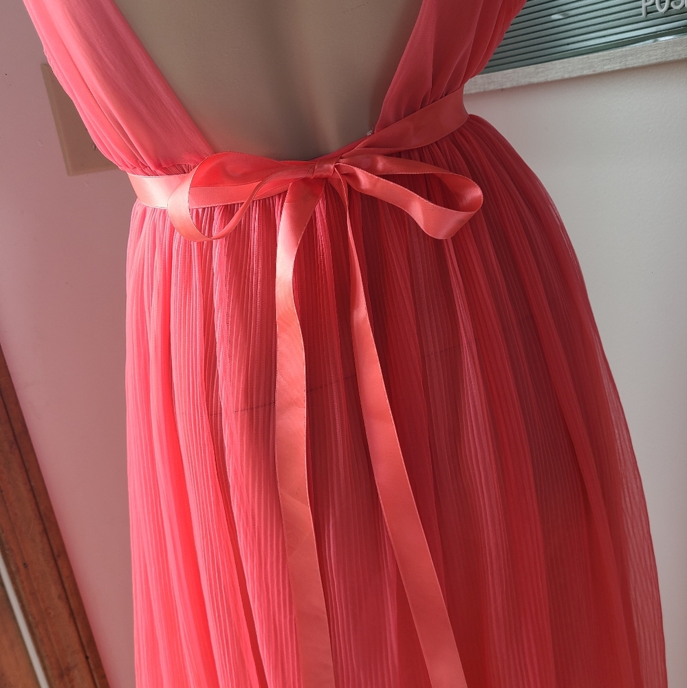 VTG 80's Warners Sheer Nylon Maxi Gown Size 34 - Picture 6 of 8